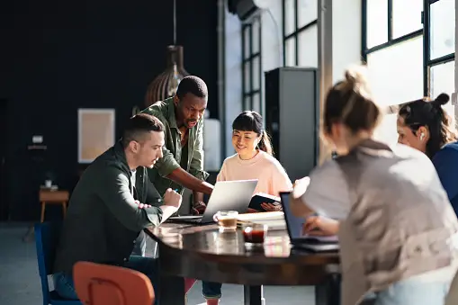 people working together